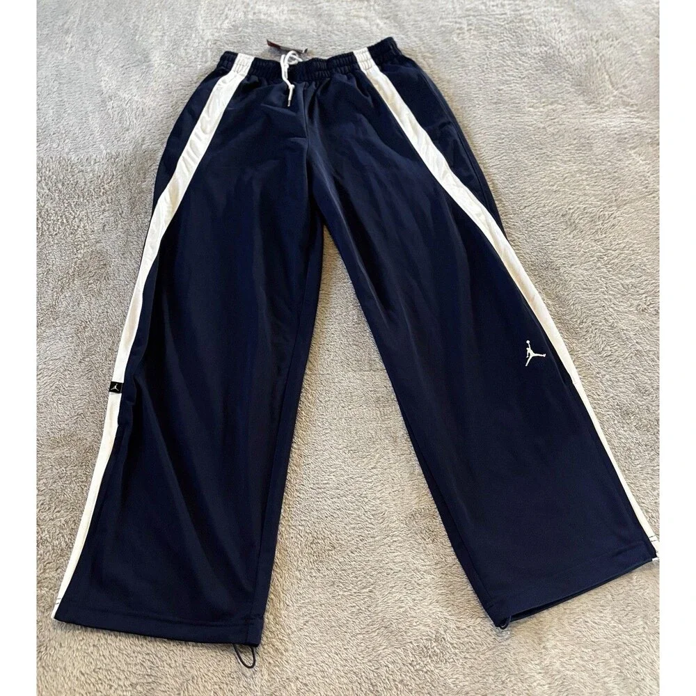 NWT! 2013 Air Jordan Blue Warm Up Sweatpants L Drawstring Jumpman